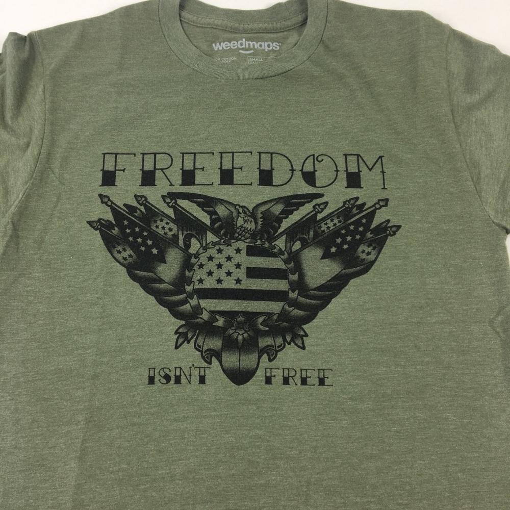 RARE ‘Freedom Isn’t Free’ Graphic Tshirt Weed Maps